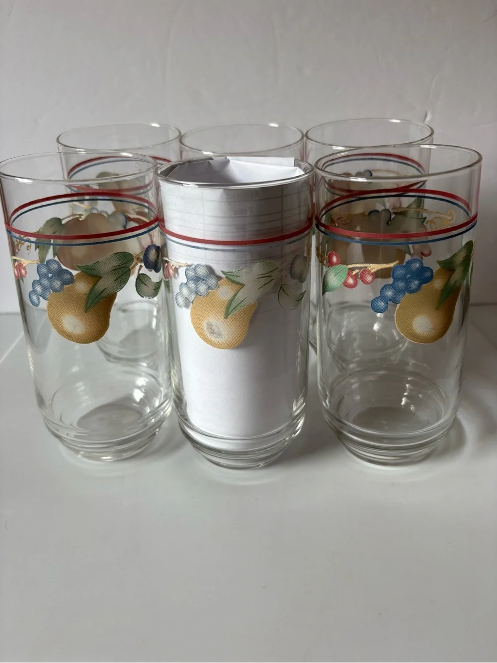 Corelle Abundance Glassware Set of 6  Drinking Glasses Tumblers